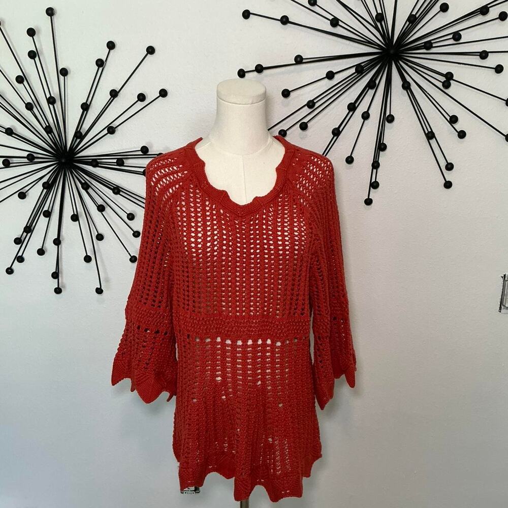 Requirements burnt orange crochet knit
